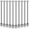 10 Pack 10 ft Heavy Duty Metal String Light Poles Adjustable Outdoor Lighting Stand for Patio, Backyard, Garden