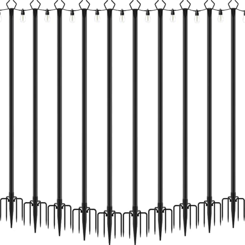 10 Pack 10Ft String Light Poles