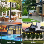 10 Pack 10Ft String Light Poles, Light Poles for Outside Lights with Fork, Outdoor Brackets Hanging Lights, alternate view 7