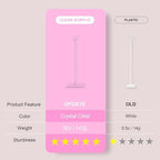 10-Pack 15.75-Inch Clear Acrylic Balloon Centerpiece Stands in 10 Count (Pack of 1) in Clear, alternate view 4