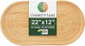 10-Pack 22"x12" Disposable Bamboo Trays |, Compostable Platters for Weddings, Charcuterie Boards & Events in