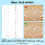 10 Pack 24 Inch Reusable Acrylic Balloon Stand Kit - Heavy Duty, Adjustable Height with Sticks and Base, Balloon, alternate