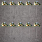 10-Pack 31.5-Inch Clear Acrylic Flower Stands in 23.75 INCH in Clear