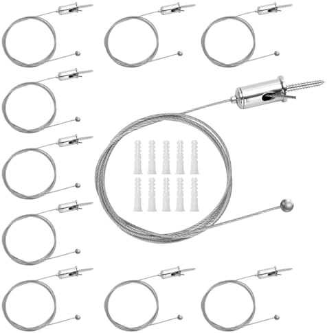 10-Pack 4FT/1.2m Hexagon Garage Lights Suspension Cables Kit