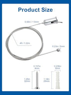 10-Pack 4FT/1.2m Hexagon Garage Lights Suspension Cables Kit, alternate view 2