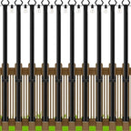 10 Pack 5Ft String Light Poles, Light Poles for Outside String Lights, Outdoor Light Poles with Fork, Metal Pole