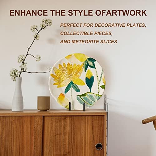 10 Pack 6 Inch Plate Stands for Display, Plate Holder Display Stand in Black, alternate view 3