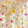 10 Pack 60 ft Hanging Flower Garland Artificial Wildflower Vines Backdrop, Floating Silk Floral Garlands for