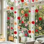 10 Pack 60 ft Hanging Flower Garland Artificial Wildflower Vines Backdrop, Floating Silk Floral Garlands for, alternate view