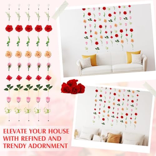 10 Pack 60 ft Hanging Flower Garland Artificial Wildflower Vines Backdrop, Floating Silk Floral Garlands for, alternate view