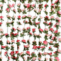 10 Pack Artificial Rose Vine Fake Flower Garland Fake Rose Hanging Vine Artificial Flowers for for Wedding Party
