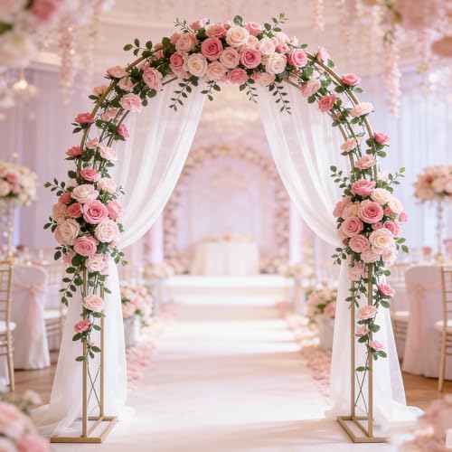 10 Pack Artificial Rose Vine Fake Flower Garland Fake Rose Hanging Vine Artificial Flowers for for Wedding Party, alternate