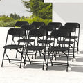 10 Pack Black Folding Chairs for School Events Wedding Party Picnic