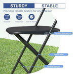 10 Pack Black Folding Chairs for School Events Wedding Party Picnic, alternate view 6