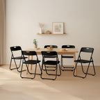 10 Pack Black Plastic Folding Chairs, Lightweight Foldable Chair, alternate view 2