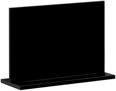10 Pack Black Rectangle Acrylic Signs With Stand, 3.5x2.7 Inch Blank Black Acrylic Sign with Base, DIY Buffet, alternate view