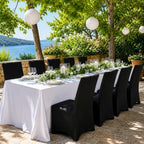10 Pack Black Stretch Chair Covers, Spandex Dining Chair Slipcovers, Wrinkle Resistant Reusable Covers for, alternate view 2