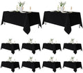 10 Pack Black Tablecloths 70x120 Inch for 6-8 Ft Rectangle Tables in 70x120 Inch in Black