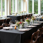 10 Pack Black Tablecloths 70x120 Inch for 6-8 Ft Rectangle Tables in 70x120 Inch in Black, alternate view 2