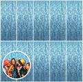 10 Pack Blue Backdrop Curtain Tinsel Streamers Ocean Themed Decor Birthday Party Decorations Foil Fringe