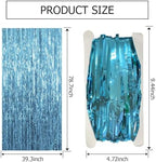 10 Pack Blue Backdrop Curtain Tinsel Streamers Ocean Themed Decor Birthday Party Decorations Foil Fringe, alternate view 3