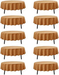 10-Pack Bronze Round Tablecloths, 90 in, for 4-5 Ft Round Tables