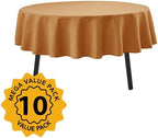 10-Pack Bronze Round Tablecloths, 90 in, for 4-5 Ft Round Tables, alternate view 2