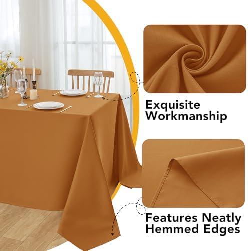 10-Pack Bronze Tablecloths for Rectangle Tables, 54 x 108 Inches in 54 x 108 Inches, alternate view 3