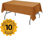 10-Pack Bronze Tablecloths for Rectangle Tables, 60 x 102 Inches in 60 x 102 Inches, alternate view 2