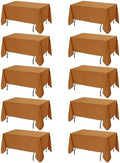 10-Pack Bronze Tablecloths for Rectangle Tables, 70 x 108 Inches in 70 x 108 Inches