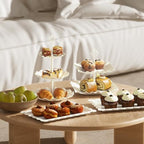 10 Pack Cake Stand Set with 3 x Two-Tier and 3 x Three-Tier Cupcake Stands, Plastic Dessert Table Stand Set 3, alternate view
