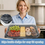 10 Pack Catering Trays with Lids, 13" Charcuterie Board with Lid, Serving Tray with Lid for Cookie, Dessert and, alternate