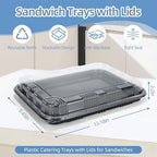 10 Pack Catering Trays with Lids, 13" Charcuterie Board with Lid, Serving Tray with Lid for Cookie, Dessert and, alternate