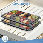 10 Pack Catering Trays with Lids, 13" Charcuterie Board with Lid, Serving Tray with Lid for Cookie, Dessert and, alternate