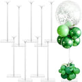 10 Pack Clear Acrylic Balloon Stands for Table Kit, Reusable 15.75 Inch, Balloon Stick with Base Centerpieces
