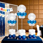 10 Pack Clear Acrylic Balloon Stands for Table Kit, Reusable 15.75 Inch, Balloon Stick with Base Centerpieces, alternate view