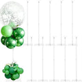 10 Pack Clear Acrylic Balloon Stands for Table, Reusable 23.6 Inch, Balloon Stick with Base Centerpieces Holders