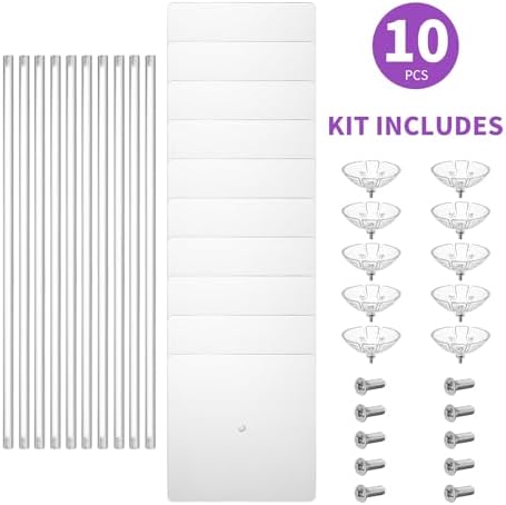 10 Pack Clear Acrylic Tabletop Balloon Stand Kit in 10 Pack 15.75 inch in Clear, alternate view 5