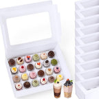 10 Pack Dessert Shooter Box with Window, 24 Count 3 oz, White in 24 Count 3 oz in White