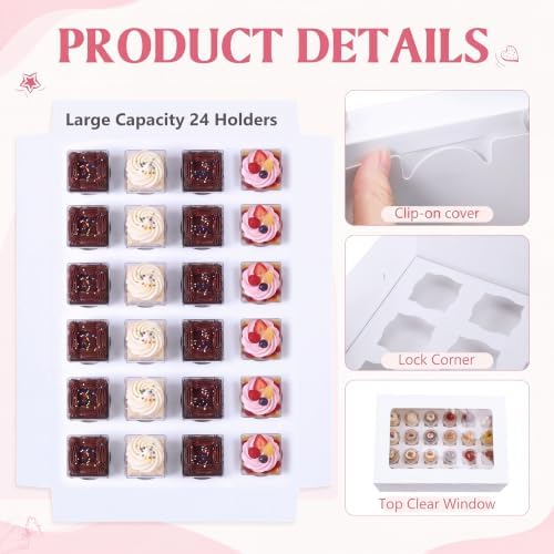 10 Pack Dessert Shooter Box with Window, 24 Count 3 oz, White in 24 Count 3 oz in White, alternate view 5