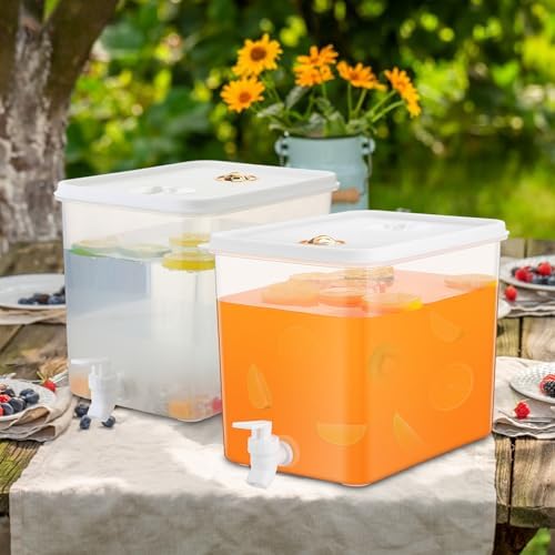 10 Pack Drink Dispenser for Fridge with Spigot, 2 Gallon, alternate view 2