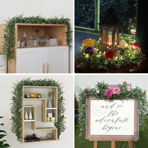 10 Pack Eucalyptus Garland 60Ft Artificial Vines Fake Greenery Garland, alternate view 6