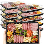 10 Pack Extra Large Charcuterie Board with Lids in Black