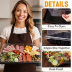 10 Pack Extra Large Charcuterie Board with Lids in Black, alternate view 4