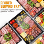 10 Pack Extra Large Charcuterie Board with Lids in Black, alternate view 5
