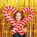 10 Pack Foil Curtain Backdrop Gold Metallic Tinsel Foil Fringe Curtains Photo Booth Props for Birthday Wedding, alternate