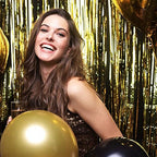 10 Pack Foil Curtain Backdrop Gold Metallic Tinsel Foil Fringe Curtains Photo Booth Props for Birthday Wedding, alternate
