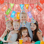 10 Pack Foil Curtain Backdrop Rose Gold Metallic Tinsel Foil Fringe Curtains Photo Booth Props for Birthday, alternate view 5
