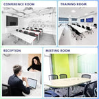 10 Pack Foldable Office Chair with PU Wheels and Sliding Armrest-Ergonomic Mesh Bouncing Back, Stackable, alternate view 5