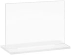 10 Pack Frosted Rectangle Acrylic Sign With Stand, 3.5x2.7 Inch Blank Frosted Acrylic Sign with Base, DIY Buffet, alternate